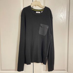 Mens Gray/Black Sweater Calvin Klein